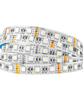Coiled 4 In 1 RGBW LED Tape Light 12V 5m 16.4ft 60 LEDs Per Meter With Warm White 2700K To 3000K And Cool White 6000K To 7000K
