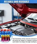 DUSCOKE 42 Piece Tapered Plugs Assortment Kit High Temp Silicone Rubber Stoppers For Media Blasting And Powder Coating Masking Holes During Painting Or Spray Jobs With 8 Sizes Including Tiny To Big Hole Filler, silicone plugs in car engine bay