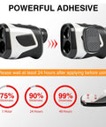 Golf Rangefinder Magnetic Holder Mount With One Lock Access shown with powerful adhesive and stickiness levels over time.