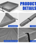 Foldable Duck Pond With Portable Spill Containment Berm Wall, 3 Ft By 3 Ft, Gray, Waterproof PVC Coated, Durable for Indoor/Outdoor