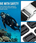 4 Pcs Scuba Weight Belt Set With Coated Lead Blocks And Nylon Belt, 2.2 Lb Total Weight, Dive Weights For Free Diving, Spearfishing