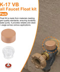 DIY RK17VB Vacuum Breaker Float Kit 4 Pack Anti Siphon Wall Faucet Repair Kit Backflow Preventer For Outdoor Spigots