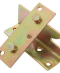 Heavy Duty Bed Rail Fittings With No Mortise Bed Brackets And Rust Proof Galvanized Steel Connectors stacked at an angle.