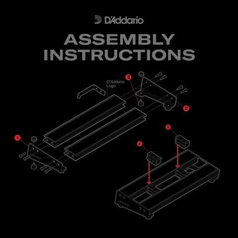Assembly instructions for XPND Core Pedalboard Small Single Row Guitar Pedal Board Ultra Lightweight Aluminum Build