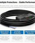 E3Z-22P PNP Output Optical Fiber Sensor With Diffuse Reflection, high definition LED dual digital display, coiled on white background