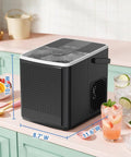 Portable Countertop Ice Maker Featuring Modular Swappable Blocks And Instant Six Minute Freeze Cycles Generating Twenty Six Pounds Of Fresh Ice Daily for easy drink chilling.