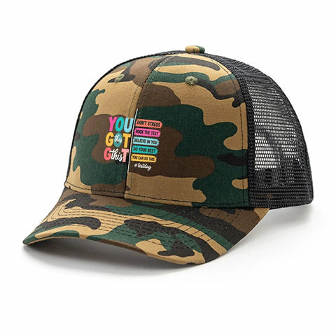 Everyday Camo Dope Trucker Hat For Women Cute Girls Adjustable Cap With Flexible Buckle Fit Outdoor Style For Nature Lovers
