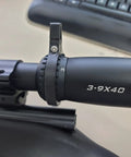 Carbon Fiber Scope Throw Lever For 3 9x40 Scopes, Ultra Lightweight, Custom 3D Printed Fit For Rimfire And Centerfire Rifles, Stronger Than Aluminum, Guaranteed Fit shown on scope