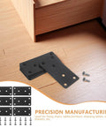 Stainless Steel Flat Metal Joining Plates For Wood, Flat Straight Brackets With Holes, Easy Install, 10 Pack on light wood surface
