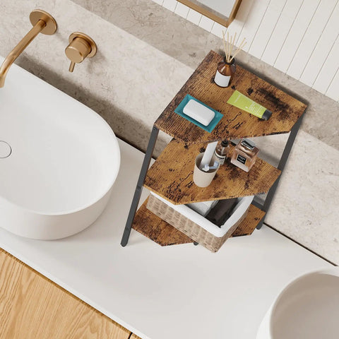 Kick Clutter To The Curb With This Slick Two Piece Under Vanity Corner Shelf For Legit Bathroom Pedestal Sink Storage And Kitchen Organization That Keeps Toiletries Tidy While Maximizing Tight Spaces Easily