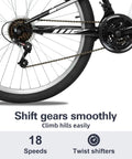 Rear wheel and gears of 27.5 Inch Mountain Bike For Adults With Dual Suspension And 18 Speeds, Trail-Ready All Terrain MTB For Men And Women.