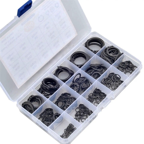 Heavy Duty External Circlip Set Workhorse 250 To 300 Pieces C Type Snap Ring Assortment Kit M4 To M25 in open box