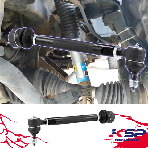 Heavy Duty Tie Rods Kit For 1999-2007 Chevy GMC Silverado Sierra 1500 0-6 Inch Adjustable Tie Rod Ends installed on front suspension