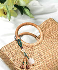 Wicker purse with 24 Pack Mini Locking Carabiners For Keychains Rings 1.0 Inch Small Clips Handy Bulk Set In Black Silver Gold