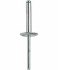 Large Flange Pop Rivets 3/16 x 1 Inch, 50 Pack Aluminum Body Steel Mandrel, Heavy Duty Pro Grade Dome Head Blind Rivets