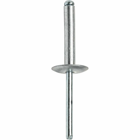 Large Flange Pop Rivets 3/16 x 1 Inch, 50 Pack Aluminum Body Steel Mandrel, Heavy Duty Pro Grade Dome Head Blind Rivets