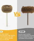 Comparison of high-density fiber abrasive wheel vs standard double-layer cushion for 120 Piece Polishing Kit For Rotary Tool With One Eighth Inch Shank Universal Fit Buffing Wheels For Metal Wood Jewelry DIY Sanding And Finishing High Grade Abrasive Wheels For Metal Wood Jewelry DIY Projects