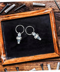Premium Stainless Steel Spring Plungers 4 Pack Pull Type Indexing Pins on a wooden surface with screws.