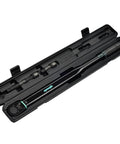 Beefy 1/2-Inch Drive Click Torque Wrench With 25-250 Ft-Lb Range in case, Cr-V ratchet head, satin finish, knurled grip visible