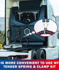 Heavy Duty Semi Truck Air Lines Kit With 12 Ft Red And Blue 3 In 1 ABS Power Line Air Hoses, Double Tender Spring Kit, Stainless Steel Clamps For Truckers And Trailers