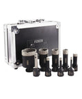 Diamond Core Drill Bits Set 6/8/10/16/19/25/32/51mm Hole Saw Kit With 10mm Diamond Finger Milling Bit 9 Piece Pro Grade