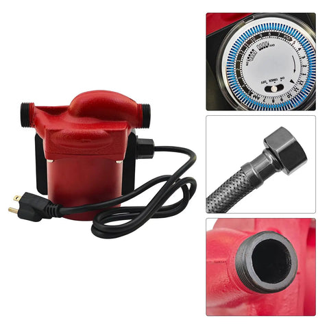 Tough As Nails Cast Iron Hot Water Circulator Pump Fits Grundfos Up1510S7PTLC 59896288P1, 115 Volt, 3/4 inch connection, angled front view.