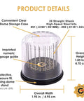 Top Notch Micro Drill Bit Set Number Sixty One Through Eighty With Classic Pin Vise And Compact Dome Case High Speed Steel Bits ideal for jewelry making in clear dome storage case.