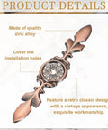 Four Pack Red Zinc Alloy Cabinet Back Plates For Wardrobes, Cupboards, And Dressers, retro design with single screw hole