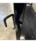 Close-up of the hook mechanism on the Heavy Duty Livestock Weighing Scale With Panel Guard For Cattle featuring six foot platform.