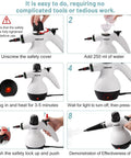 Step-by-step guide for using Akpiian Handheld Steam Cleaner For Home Deep Cleaning With 10 Bonus Accessories.