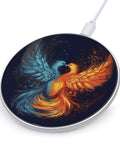 10W Fast Wireless Charger Pad For Travel And Home Office Slim Portable Qi Charging Mat with colorful phoenix design
