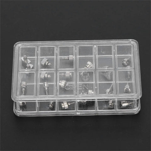 12 Size Push Press Button Tool Set for Watchmakers Alloy Construction Includes Storage Box DIY and Pro Grade Watch Repair Kit