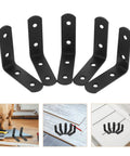 Heavy Duty Stainless Steel Corner Braces 12 Pack L Shaped Right Angle Metal Brackets for shelves and furniture support