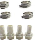 Workhorse 110 Volt Def Transfer Pump Kit 10 Gpm Self Priming Diaphragm Pump includes hose clamps and plastic fittings for connection.