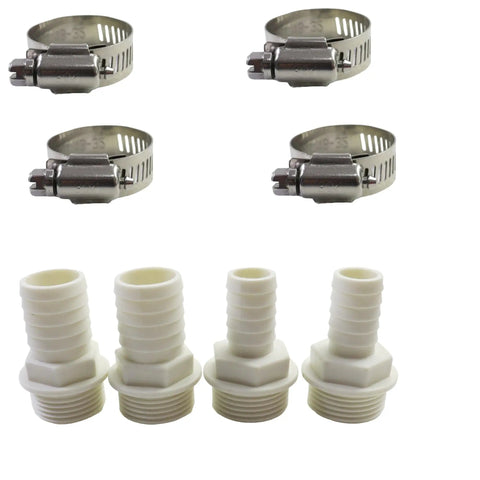 Workhorse 110 Volt Def Transfer Pump Kit 10 Gpm Self Priming Diaphragm Pump includes hose clamps and plastic fittings for connection.