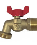Brass Ball Valve With Three Quarter Inch NPT Inlet And Three Quarter Inch Hose Outlet For Gardens And Patios No Fuss Effortless Quarter Turn