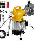 Built Tough Electric Drain Cleaner With Auto Feed Sewer Snake And 500W Motor for stubborn clogs with accessories and cables.