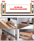 Installation of Heavy-Duty Locking Drawer Slides With Side-Mount Ball Bearing Rails Full Extension Track Glides For Cabinets 550mm 22in