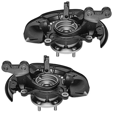 AWD Front Two Piece Steering Knuckles With Wheel Bearing Hubs Assembly For 2008 2009 2010 2011 2012 2013 Toyota Highlander 3.5L V6