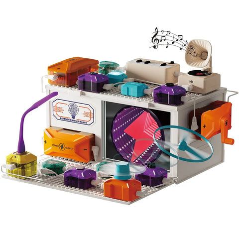 Electric Circuit Kit For Kids With Over 380 Hands On Projects STEM Electronics Toy For Boys And Girls, colorful module setup