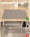 Large Office Chair Mat For Hardwood Floors 35.4 By 47.2 Inches Anti Slip PVC Desk Rug With Rattan Pattern installed on floor