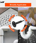 Inside Pipe Cutter Kit With Six Saw Tooth Blades Three Inch Scale One Quarter Inch Hex Shank Pro Grade Versatile Cutter For PVC Plastic Copper Aluminum And Boards DIY Friendly For Tight Spaces And Fast Clean Pipe Cuts shown with various plumbing applications.