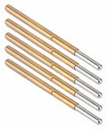 Top Shelf 2.5Mm Round Pogo Pins With Stainless Steel Spring Loaded Test Probes featuring brass and silver tips for precise circuit repairs.