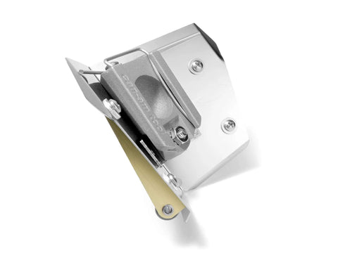 Pro Grade 3 Inch Corner Flusher With Roller Wheels For Drywall Taping Finish Work Inside 90 Degree Corners Wipe Feather And Smooth Second Coat In One Pass, showing angled view.