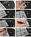 Step-by-step guide to using the 300 Set Metal Grommet Kit with Eyelets and Washers, includes base, punch, and install tool for DIY crafts.