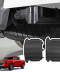 Pair of black Trumgeta rear bumper crossmember end caps for 4th-gen Toyota Tacoma; rubber waterproof protective covers