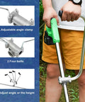 Ergonomic Weed Eater Handle Grip For Trimmers With Adjustable Position And Bracket Clamp Upgrade Easy Install installed view silver.