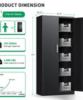 Heavy Duty Metal Garage Storage Cabinet With Doors And Adjustable Shelves 71 Inch Tall Steel Locker Organizer dimensions