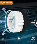 No Sweat Direct Fit Replacement For Kia Forte 2019 2022 And Niro 2017 2019 Plus Hyundai Ioniq 2017 2019 A C Heater Blower Motor with fan showing airflow design.