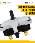 Push To Start Dryer Switch Replacement For Whirlpool Amana Roper Admiral Dryers Compatible With AP6021228 W10420741 2311744 PS11754549